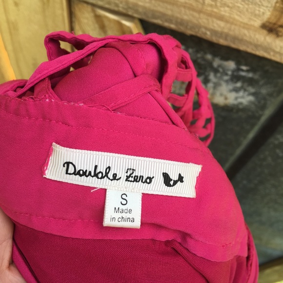 Double Zero S Hot Pink Fuchsia Party Dress - Picture 5 of 7